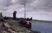 River boat, Camille Pissarro